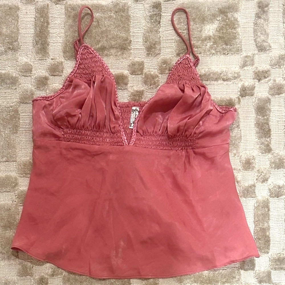 Vintage Free People Smocked Tank Top